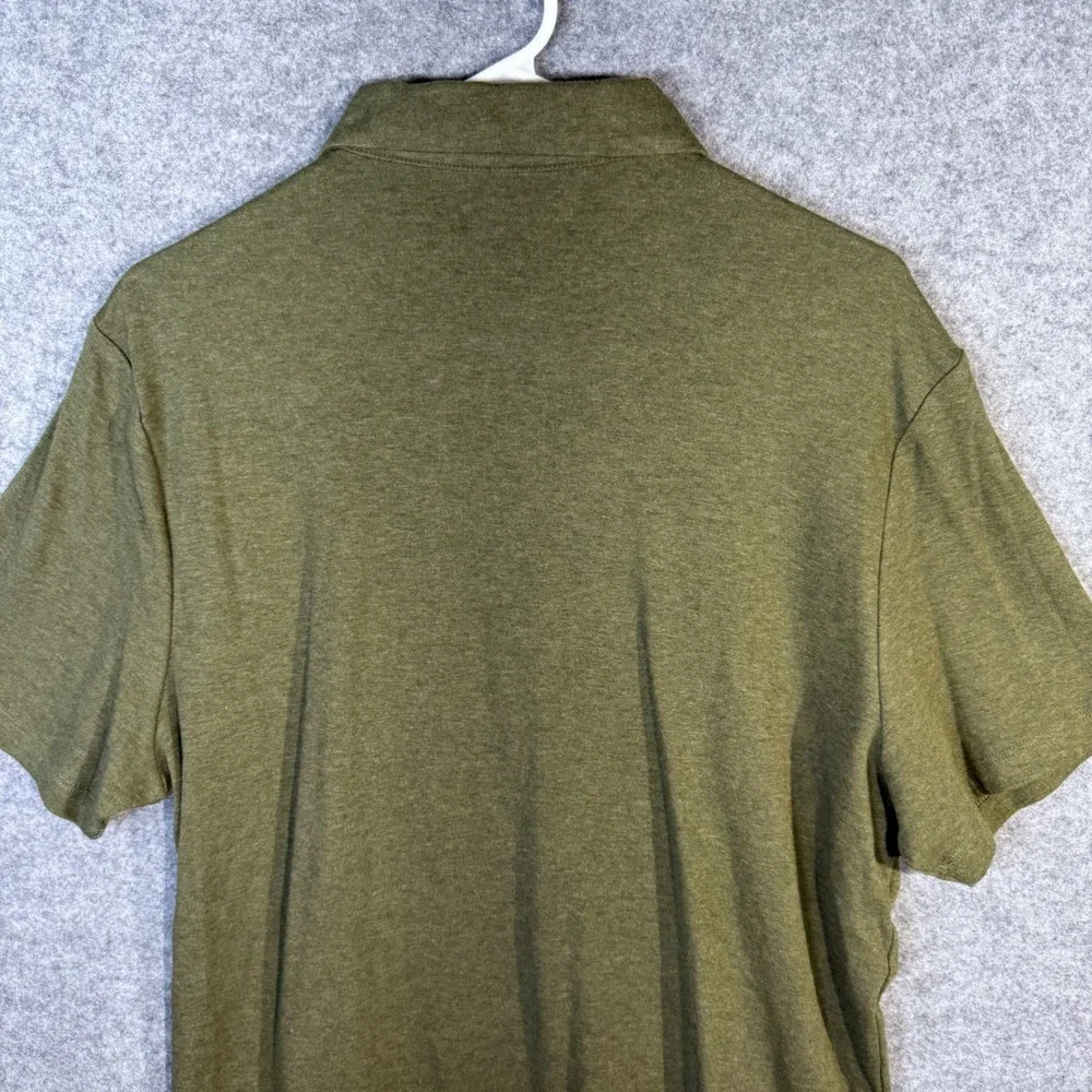 Banana Republic Luxe Touch Performance Polo Olive Green Short Sleeve‎ Men's L